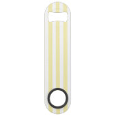 Gele en witte snoepjes strepen speed flessenopener (Voorkant)