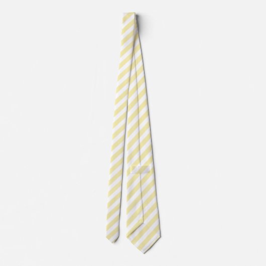 Gele en witte snoepjes strepen stropdas (Achterkant)