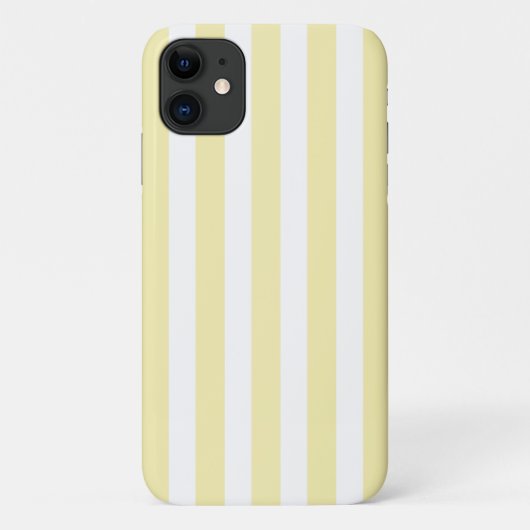 Gele en witte snoepstrepen Case-Mate iPhone case (Achterkant)