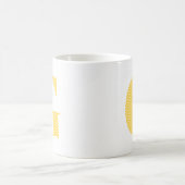 Gele en Witte Stippen Monogram Koffiemok (Center)