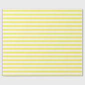 Gele en witte strepen cadeaupapier (Vlak)