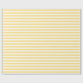 Gele en witte strepen cadeaupapier (Vlak)