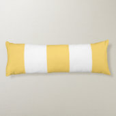 Gele en witte strepen lichaamskussen (Achterkant)