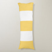 Gele en witte strepen lichaamskussen (Voorkant Verticaal)