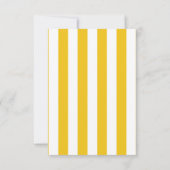 Gele en witte strepen moderne gestreepte tafel num kaart (Achterkant)