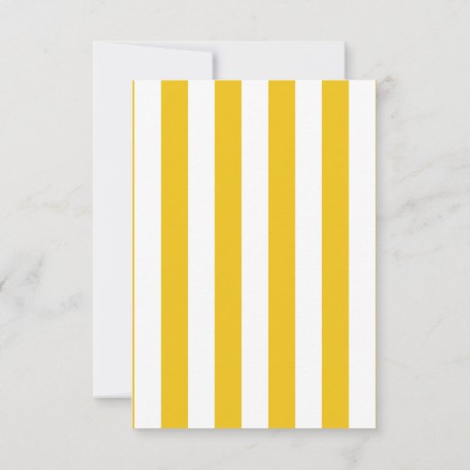 Gele en witte strepen moderne gestreepte tafel num kaart (Achterkant)