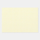Gele en witte strepes Chevron Polka Dots Inpakpapier Vel (Voorkant)
