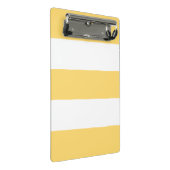 Gele en witte verticale strepen mini klembord (Schuin)