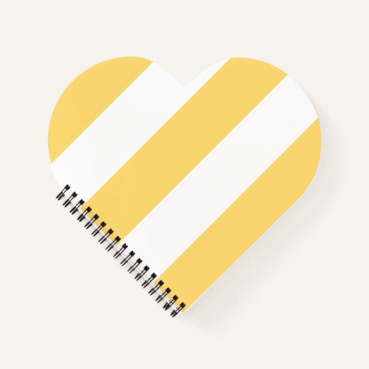 Gele en witte verticale strepen notitieboek (Voorkant)