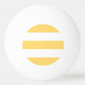 Gele en witte verticale strepen pingpongbal (Voorkant)
