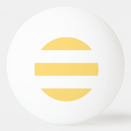 Gele en witte verticale strepen pingpongbal (Voorkant)