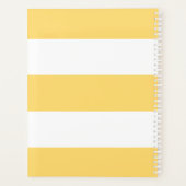 Gele en witte verticale strepen planner (Achterkant)