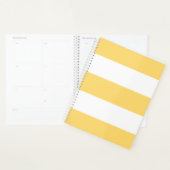Gele en witte verticale strepen planner (Display)