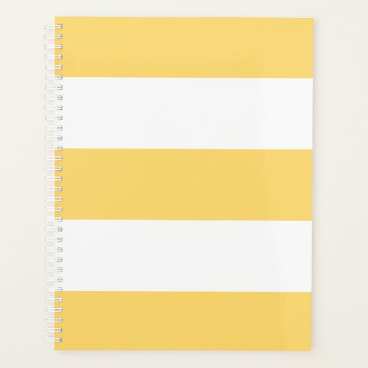 Gele en witte verticale strepen planner (Voorkant)