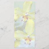 Gele en Witte Vuylstekeara Orchideeën Hart Menu (Achterkant)