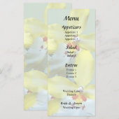 Gele en Witte Vuylstekeara Orchideeën Hart Menu (Voorkant / Achterkant)