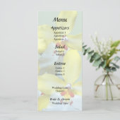 Gele en Witte Vuylstekeara Orchideeën Hart Menu (Staand voorkant)