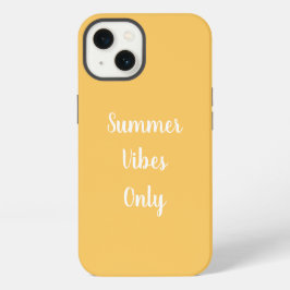 Gele en witte zomervirussen alleen Typografie iPhone 13 Hoesje