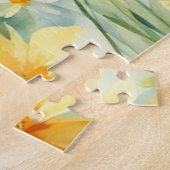 Gele en witte zonnebloemen legpuzzel (Zijkant)