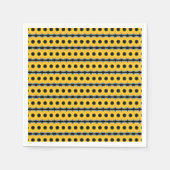 Gele en zwarte bellengolven servet (Voorkant)