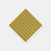 Gele en zwarte bellengolven servet (Hoek)