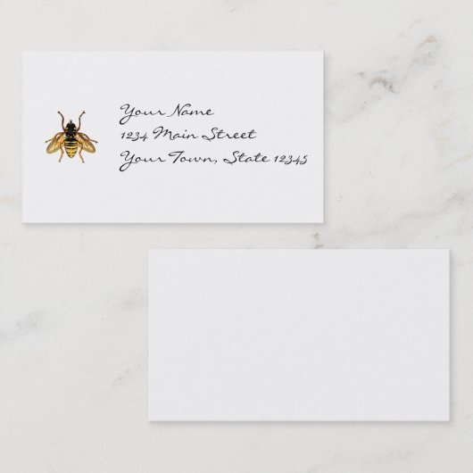  Gele en zwarte bij Visitekaartje (Voorkant / Achterkant)