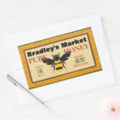 Gele en zwarte bijen Gepersonaliseerd Rechthoekige Sticker (Envelop)