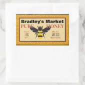 Gele en zwarte bijen Gepersonaliseerd Rechthoekige Sticker (Tas)