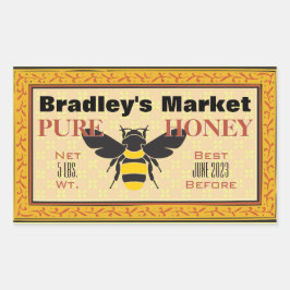 Gele en zwarte bijen Gepersonaliseerd Rechthoekige Sticker