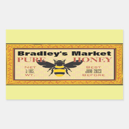 Gele en zwarte bijen Gepersonaliseerd Rechthoekige Sticker