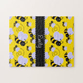 Gele en zwarte bijen legpuzzel (Horizontaal)