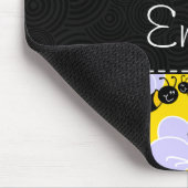 Gele en zwarte bijen muismat (Hoek)