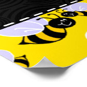 Gele en zwarte bijen poster (Hoek)