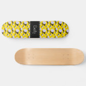 Gele en zwarte bijen skateboard (Horizontaal)