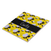 Gele en zwarte bijen tegeltje (Zijkant)