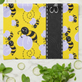 Gele en zwarte bijen theedoek (Gevouwen)