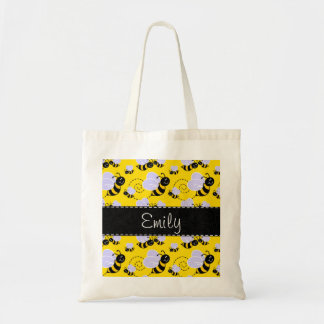 Gele en zwarte bijen tote bag