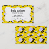 Gele en zwarte bijen visitekaartje (Voorkant / Achterkant)