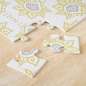 Gele en Zwarte Bijenkorf Legpuzzel (Zijkant)