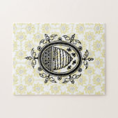 Gele en Zwarte Bijenkorf Legpuzzel (Horizontaal)