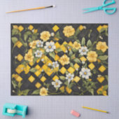 Gele en zwarte buffel controleren met geel wit tissuepapier (Craft)