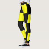 Gele en zwarte checkboard Squares Leggings (Links)