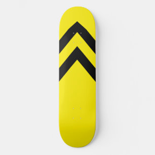 Gele en zwarte chevron skateboarddeck skateboard