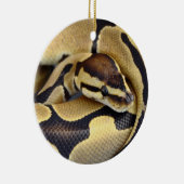 Gele en zwarte doornbuis 3 keramisch ornament (Rechts)