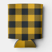 Gele en zwarte geruite vierkanten Buffalo Plaid Blikjeskoeler (Voorkant)