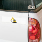 Gele en zwarte-graafmachine bumpersticker (Op Truck)