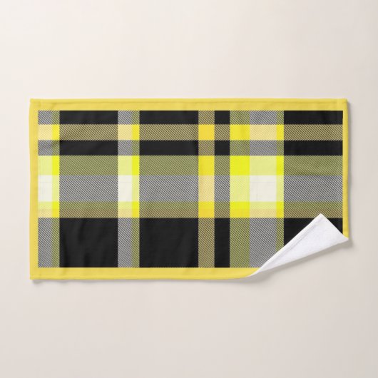 Gele en zwarte handdoekset bad handdoek (Handdoek)
