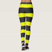 Gele en zwarte honingbijen geïnspireerd leggings (Achterkant)