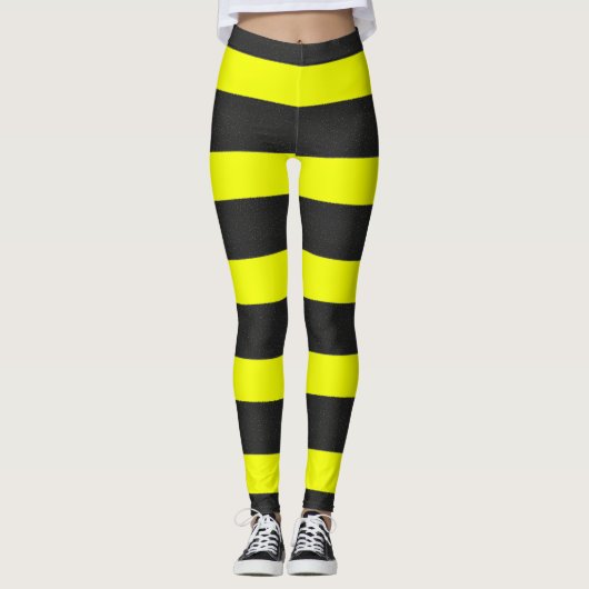 Gele en zwarte honingbijen geïnspireerd leggings (Voorkant)