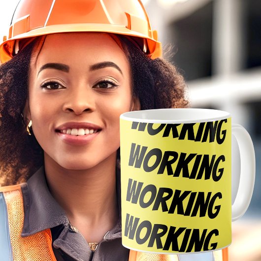 Gele en zwarte Kantoor Koffiemok